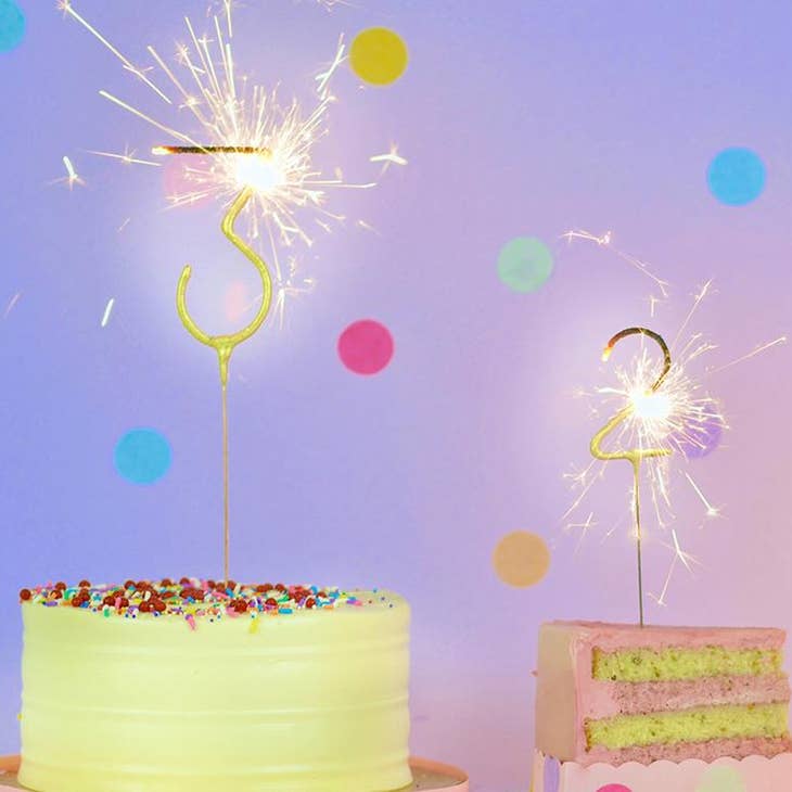 Sparkler Number Candle
