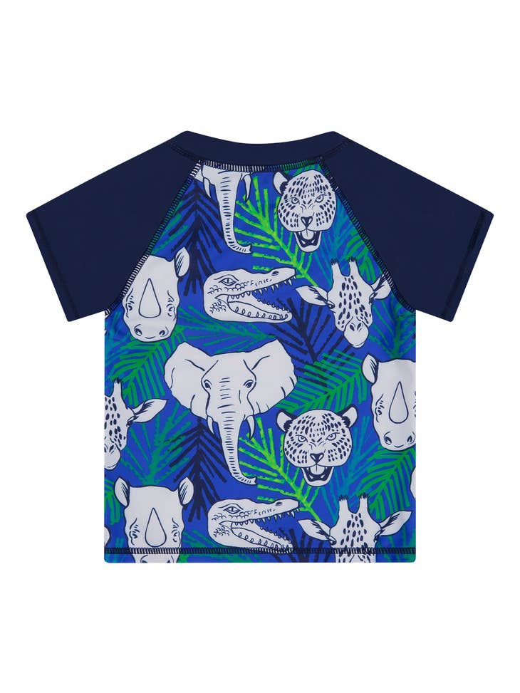 Rashguard Swim Set - Green Animals