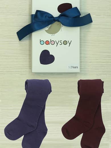 Tights - Set of 2 (Purple + Burgundy)