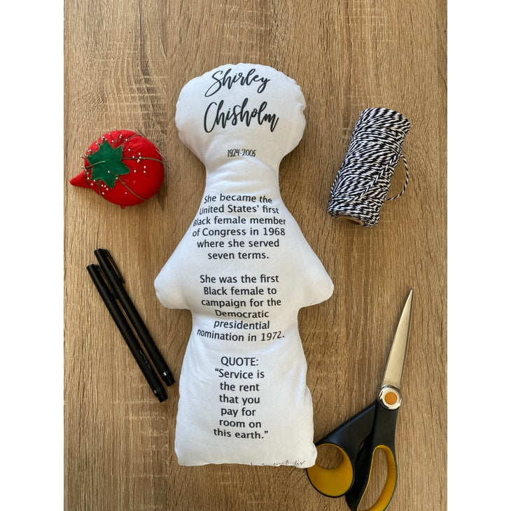 Shirley Chisholm DIY Doll Fabric