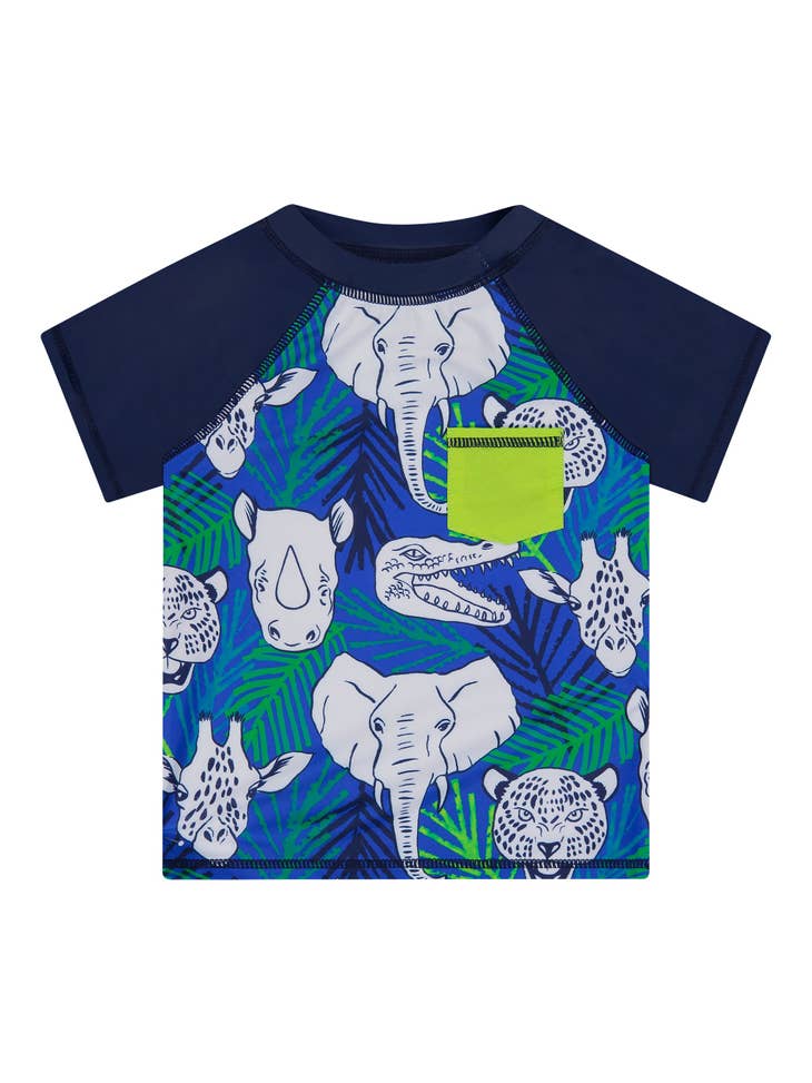 Rashguard Swim Set - Green Animals