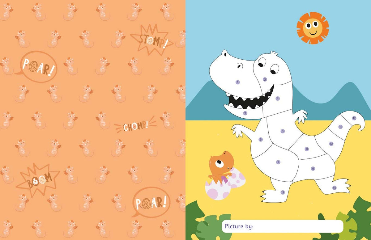 My First Sticker By Numbers: Dinosaurs and Dragons