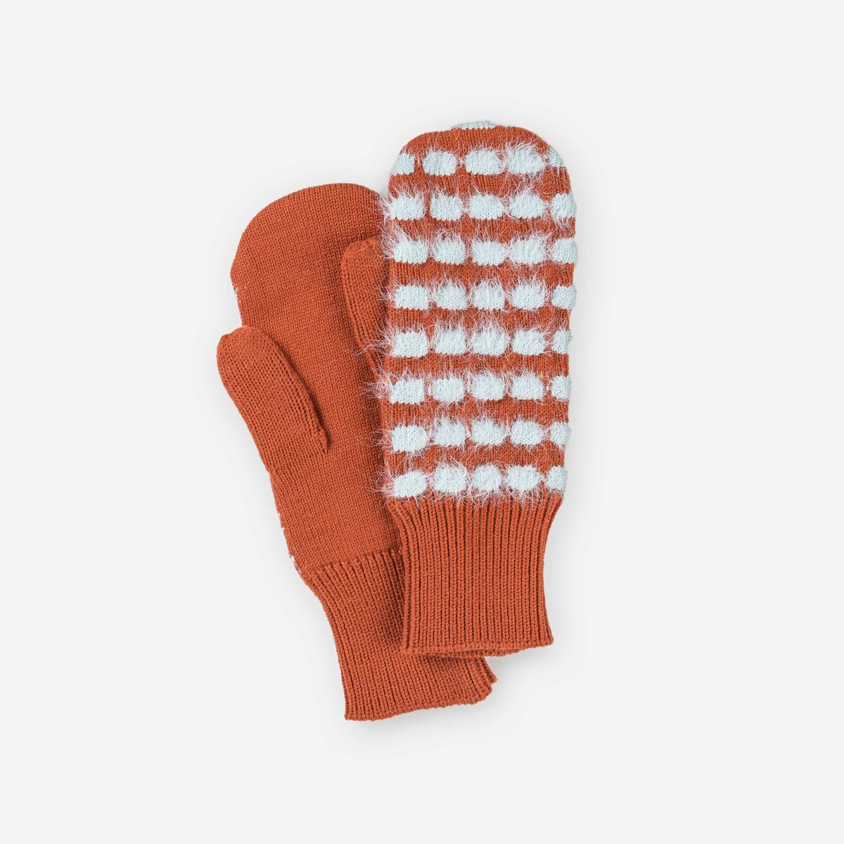 Fur Bubble Dot Mittens