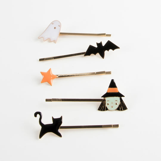 Enamel Halloween Hair Slides (x 10)
